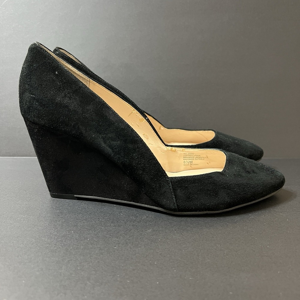 INC‎ International Concepts Suede Pumps Women's 8.5 Black